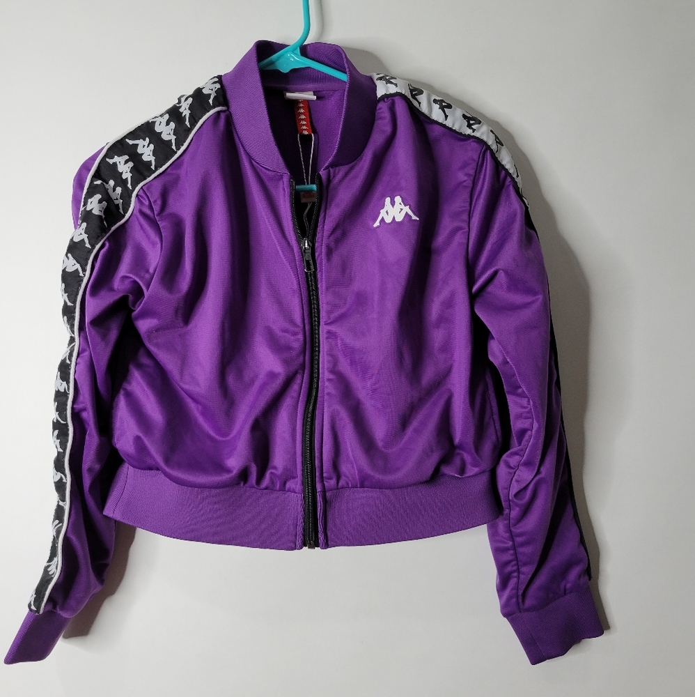 Kappa Purple Crop Track Jacket Size S